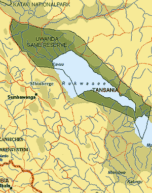 Uwanda Game Reserve mit Lake Rukwa